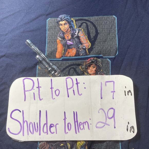 Borderlands 3 Vault 2019 Unisex Size Small Graphic T-Shirt Navy Blue Tee S - Picture 9 of 9